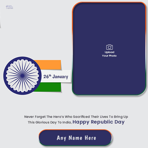 Republic Day India 2024 Card With Name And Photo