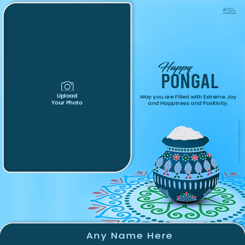 Make Name On Happy Pongal 2024 Photo Frame In Advance