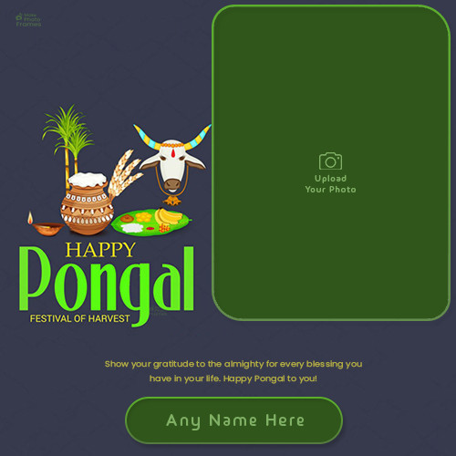 Happy Pongal 2024 Festival Images On Write Name And Photo