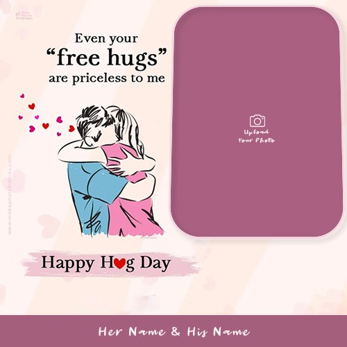 Happy Valentine Hug Day 2024 Photo Edit
