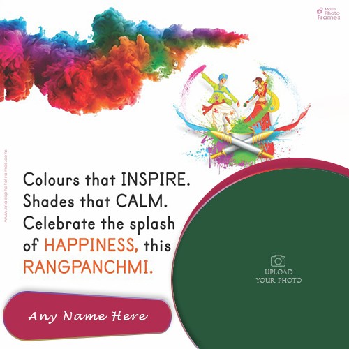 Rang Panchami 2024 Card Images With Name And Photo Editor