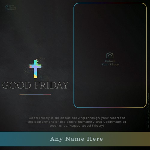Animated Good Friday 2024 Card Images With Name And Photo