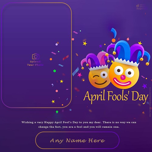 April Fool 2024 Whatsapp Profile Picture Frame With Name