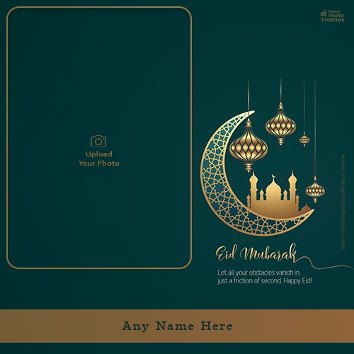 Eid Mubarak 2024 Photo Card With Name Download