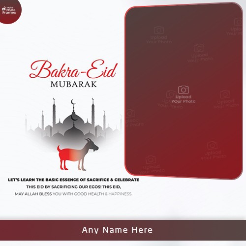 Bakra Eid Mubarak Photo 2024 Frame With Name