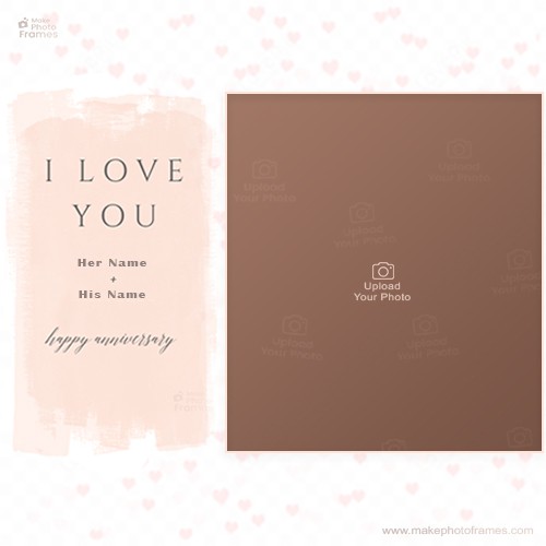I Love You Anniversary Card With Name And Photo
