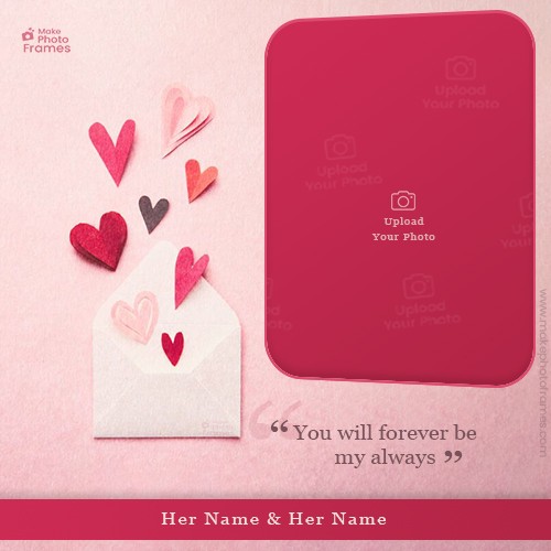 Make Name On Love Card Photo Download