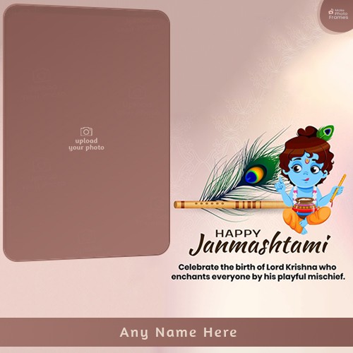 Happy Janmashtami 2024 Card Photo With Name Edit