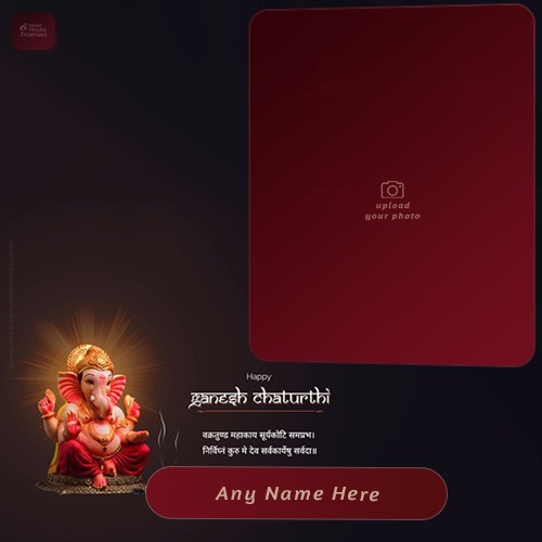 Ganesh Chaturthi 2024 Wishes Card With Your Name And Photo