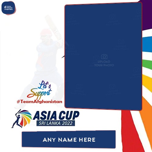 Afghanistan Team Asia Cup Photo Frame With Name