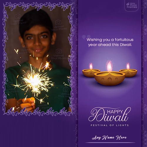 Diwali Photo Frame With My Photo
