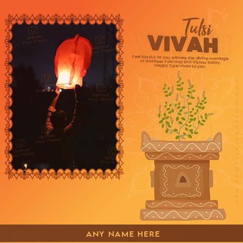 Tulsi Vivah And Dev Diwali 2024 Card With Photo And Name