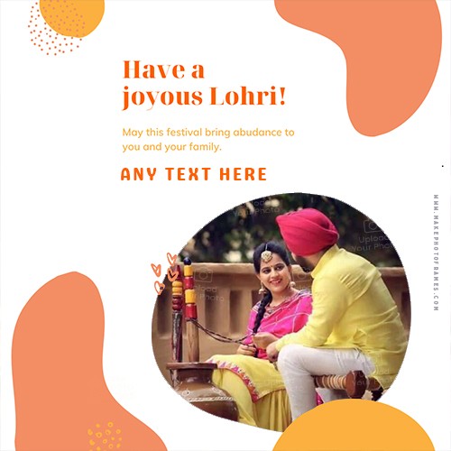 Happy Lohri 2024 Card With Name And Photo Edit