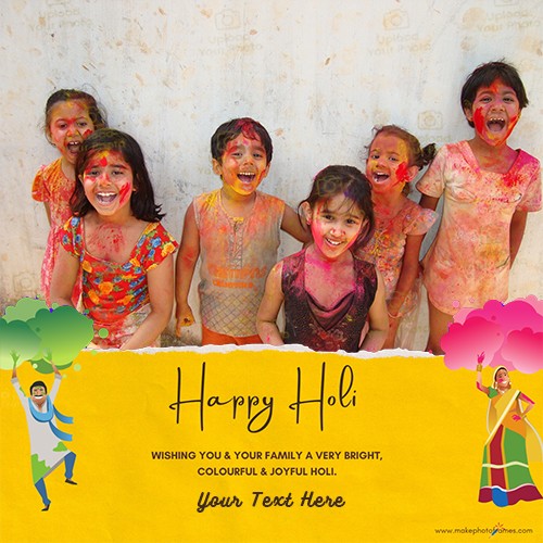 Create Personalized Holi 2024 Photo Frames With Name