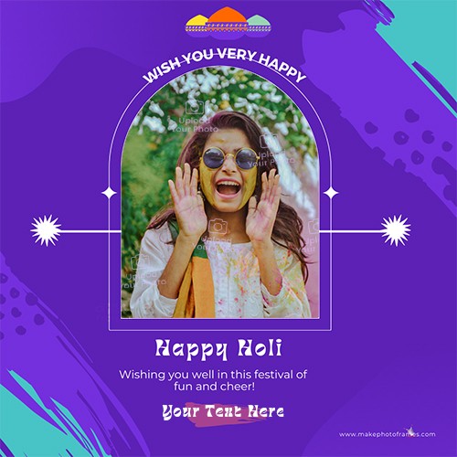 Add Names To Holi 2024 Photo Frames For Personal Touch