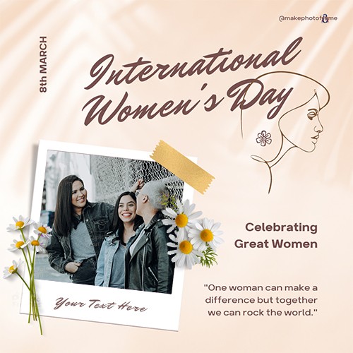 Make Your Name On International Women's Day 2024 Photo Frame