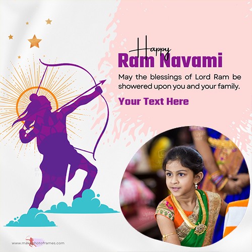 Customized Name On Sri Ram Navami 2024 Wishes Photo Frame Editing