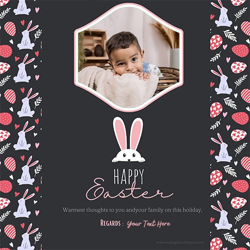 Happy Easter Day 2024 Wishes Greeting Photo With Name Edit