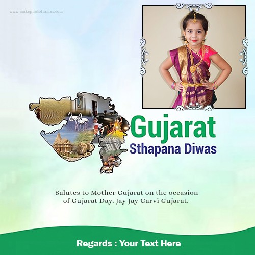 Gujarat Day 2024 Images With Name And Photo Edit