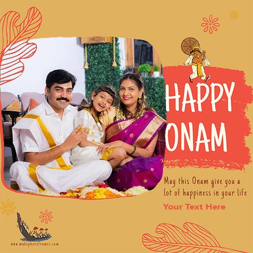 Happy Onam 2024 Photo Frame With Name And Photo Edit