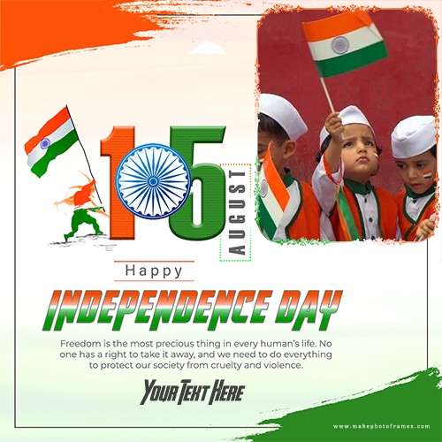 Independence Day Images 2024 India Photo Frame With Name Editing