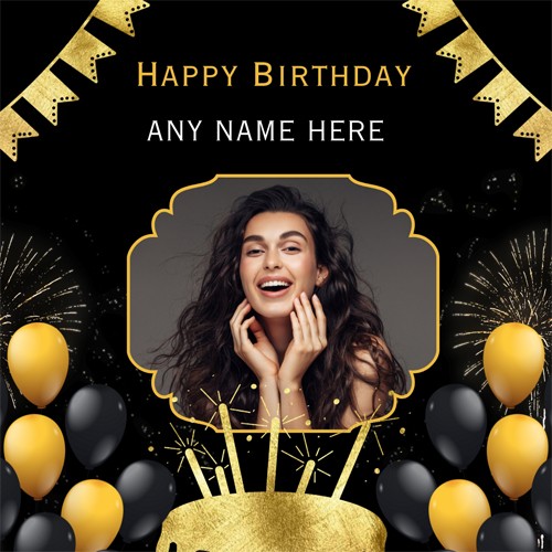 Happy Birthday Photo Frame Edit Name