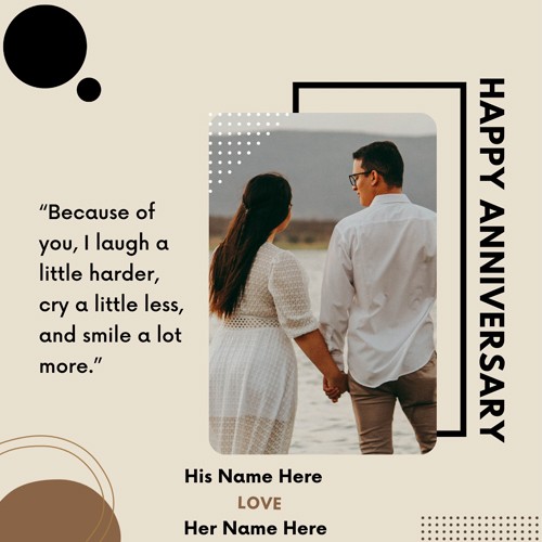 Online Wedding Anniversary Photo Frames Editing With Name