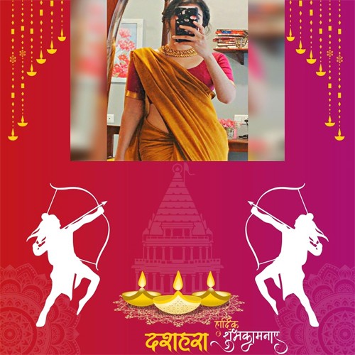 Dasara Festival Photo Frame New Design Download