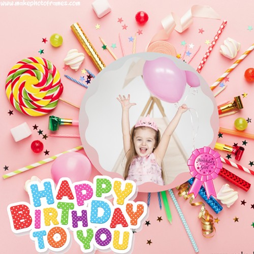 Birthday Girl Photo Frame Online Photo Editing