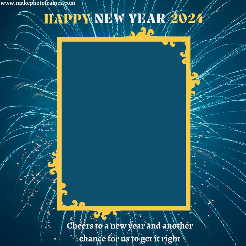 Happy New Year 2024 Photo Frame Maker Online Free