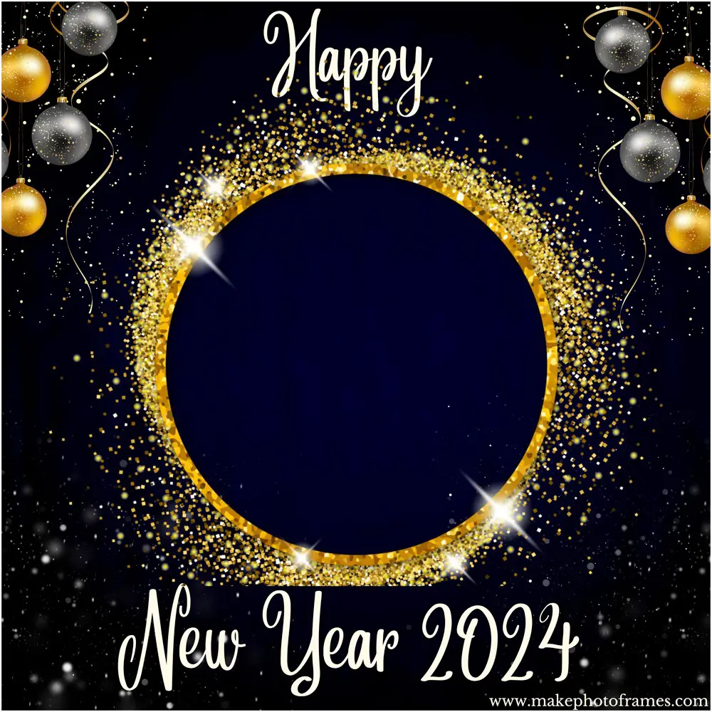 Happy New Year 2024 Photo Frame Maker Online Free
