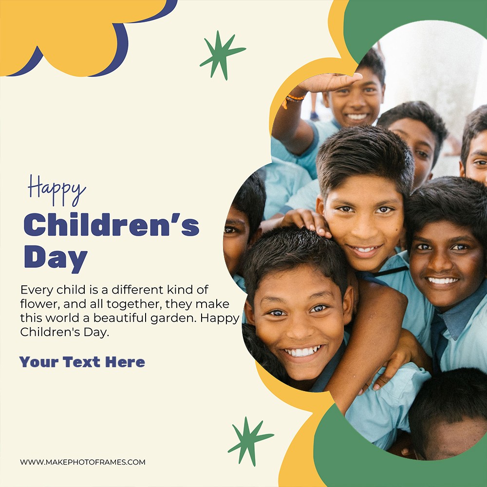 Childrens Day 2025 Card Picture Template Generator Online