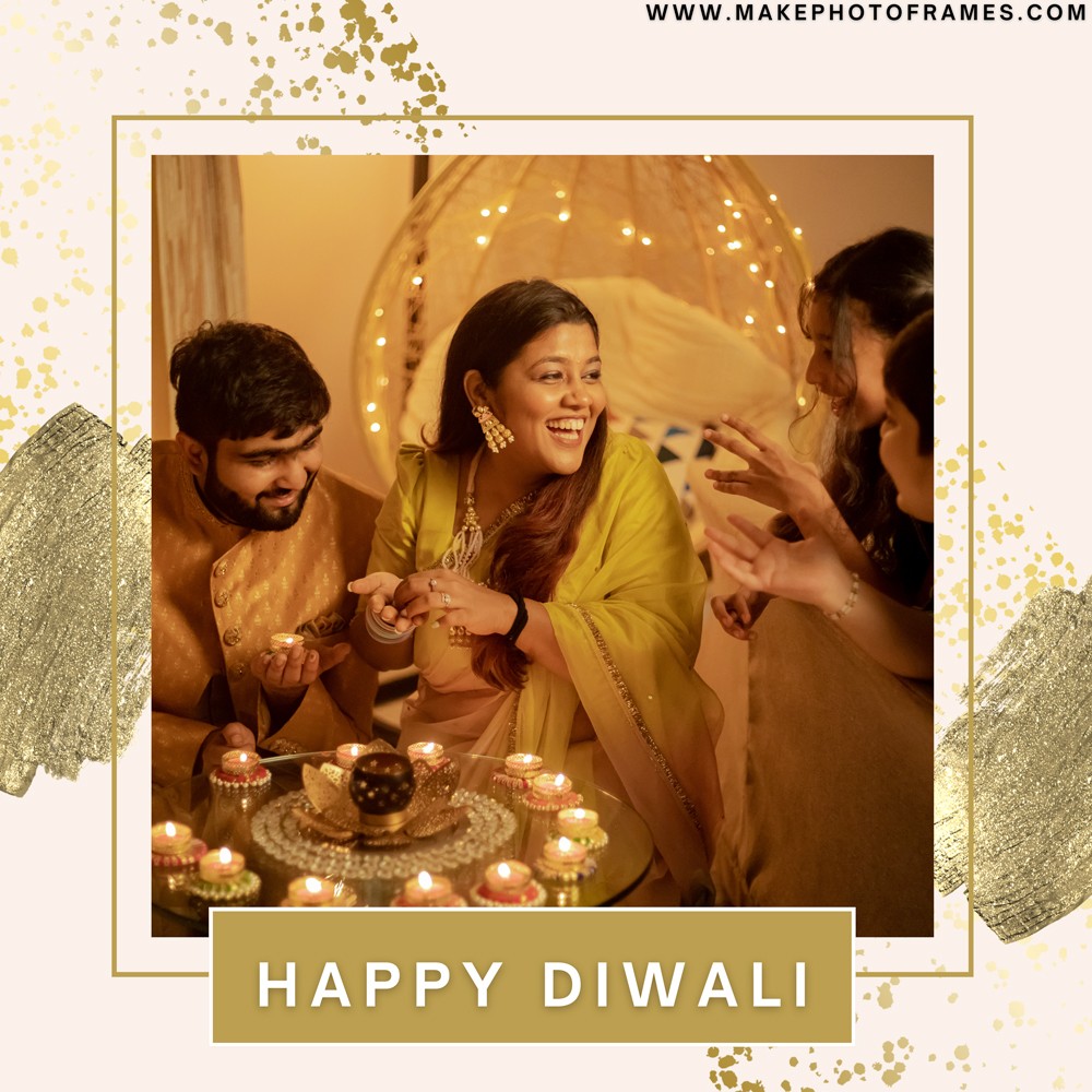 Happy Diwali 2024 Images With Family Photo Frame Download