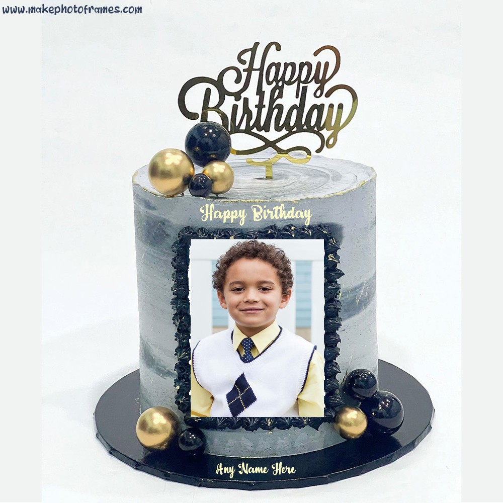 Custom Photo And Name Birthday Cake Wishes Image