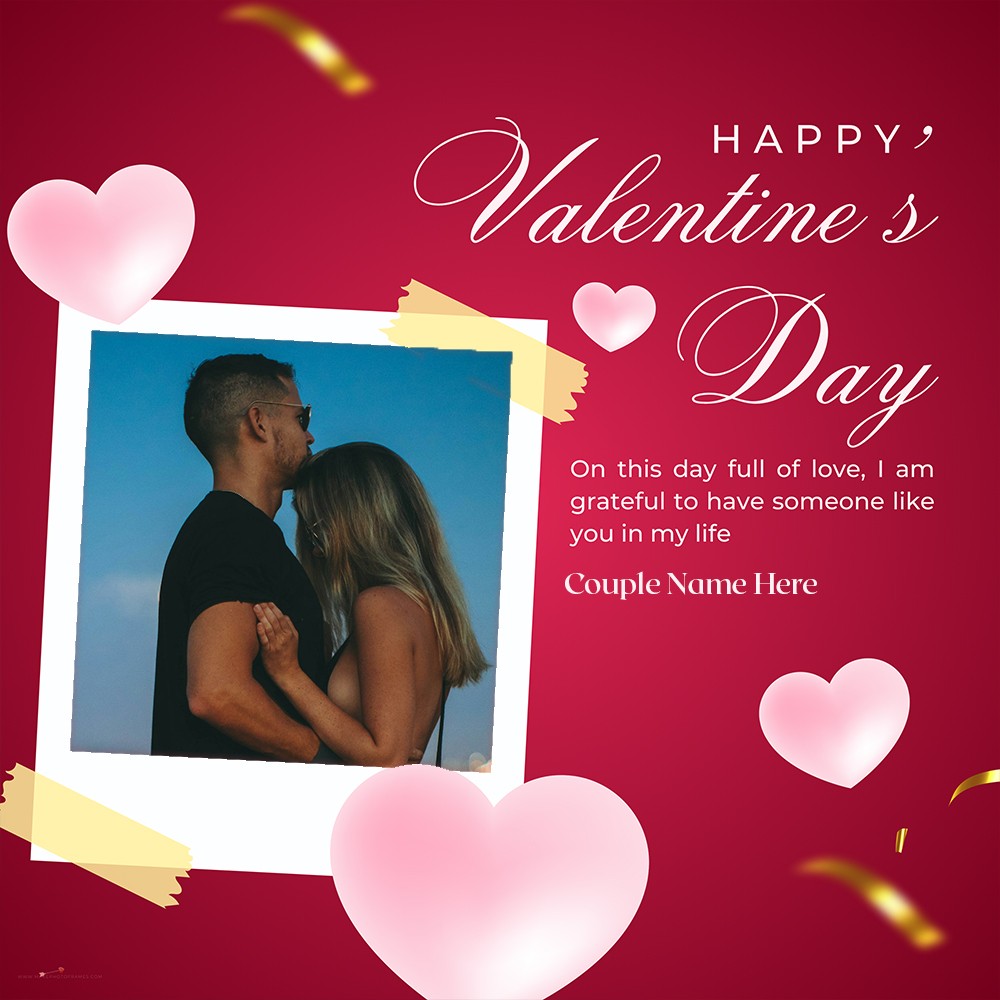 Free Happy Valentine Day 2025 Image With Photo Frame And Name