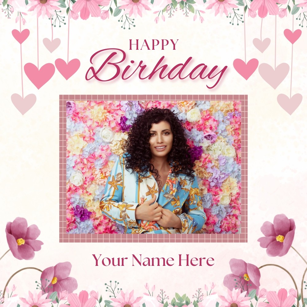 Custom Birthday Frame With Photo And Name Editing