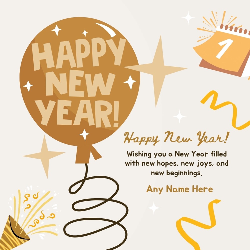 Happy New Year 2025 Wishes With Name And Photo Edit