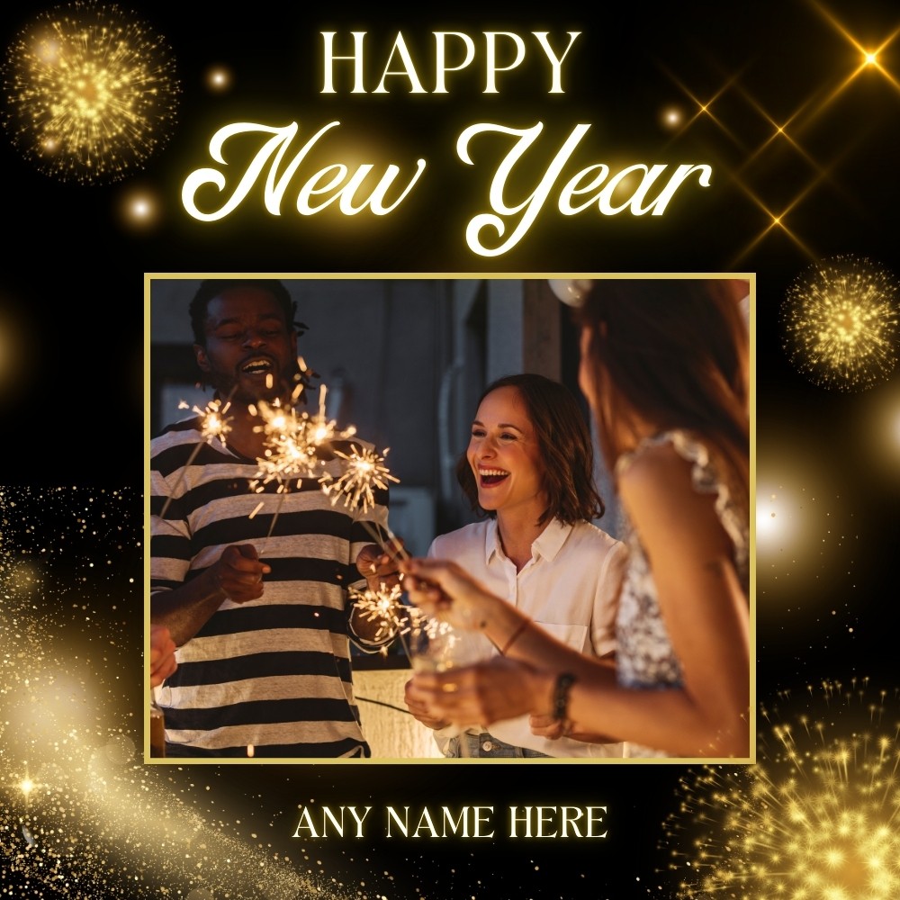 Happy New Year 2025 Photo Frame Free Download With Name