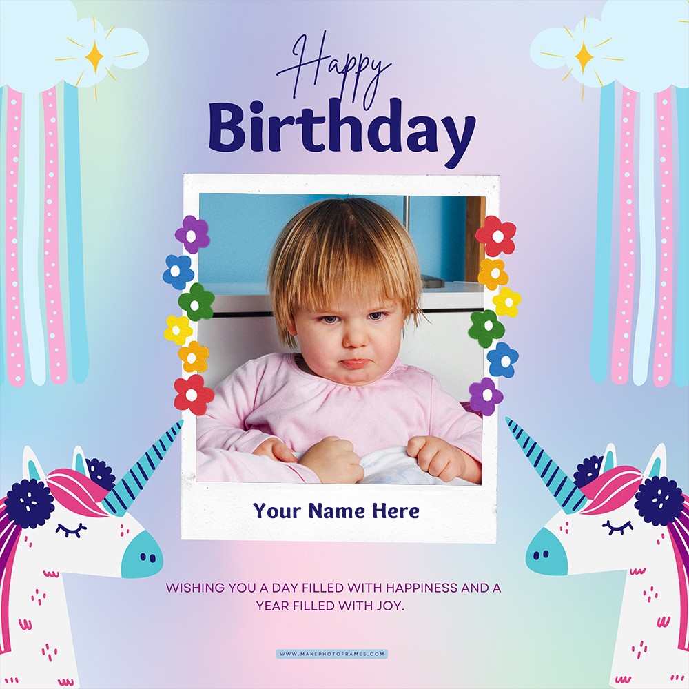 Free Birthday Card With Name Generator With Photo Frame Download