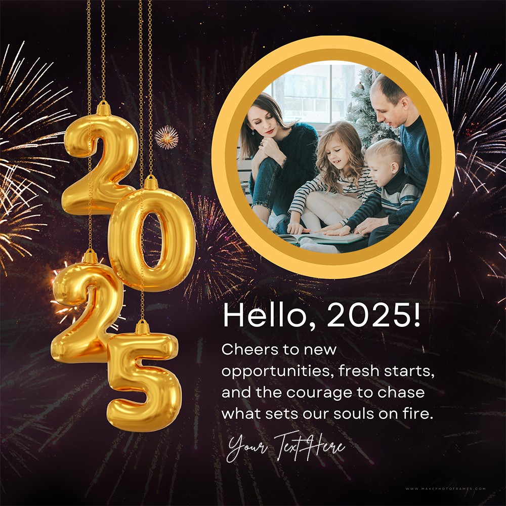 Happy New Year 2025 Photo Frame Generator With Name In Seconds