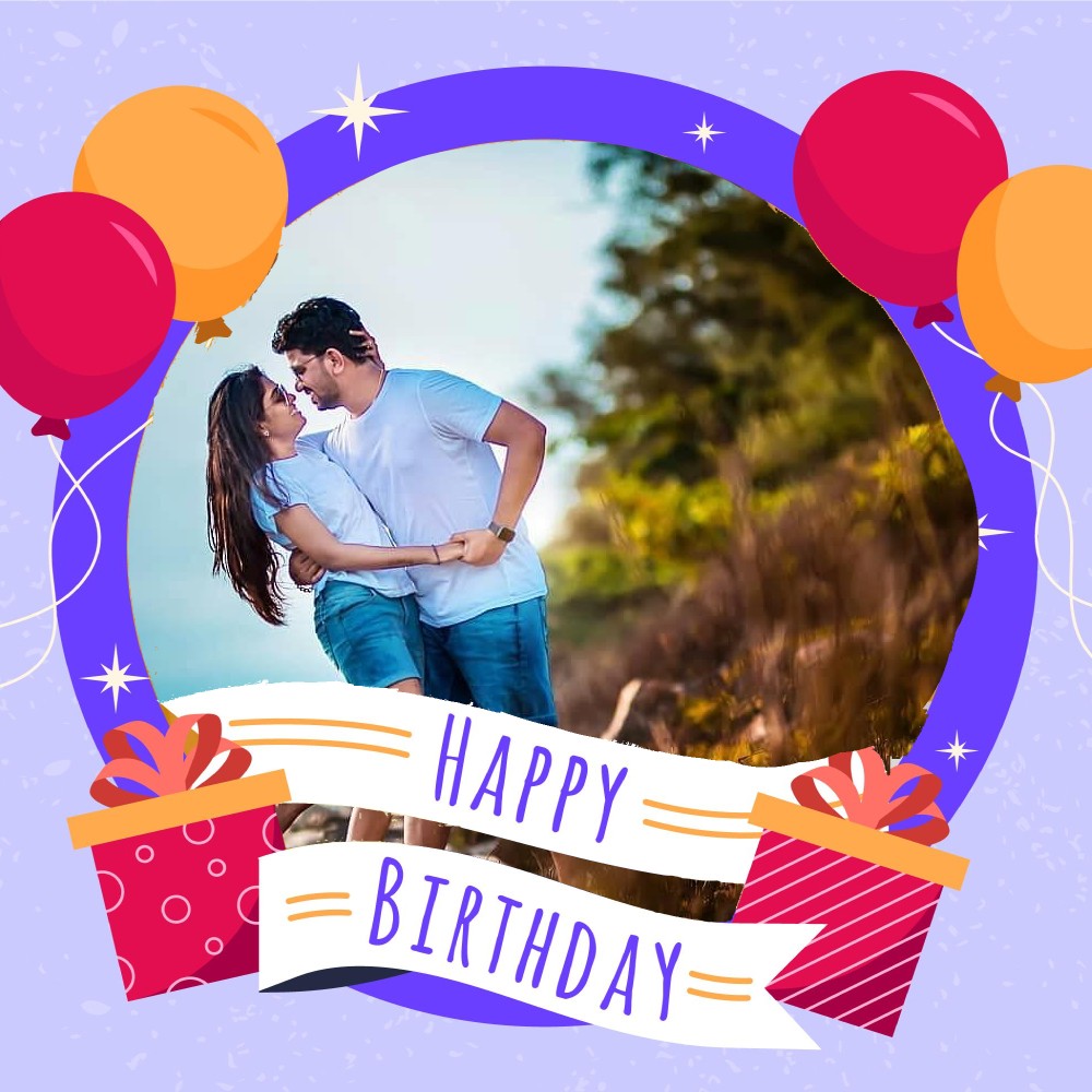 Birthday Photo Frame Design Online Free With Name