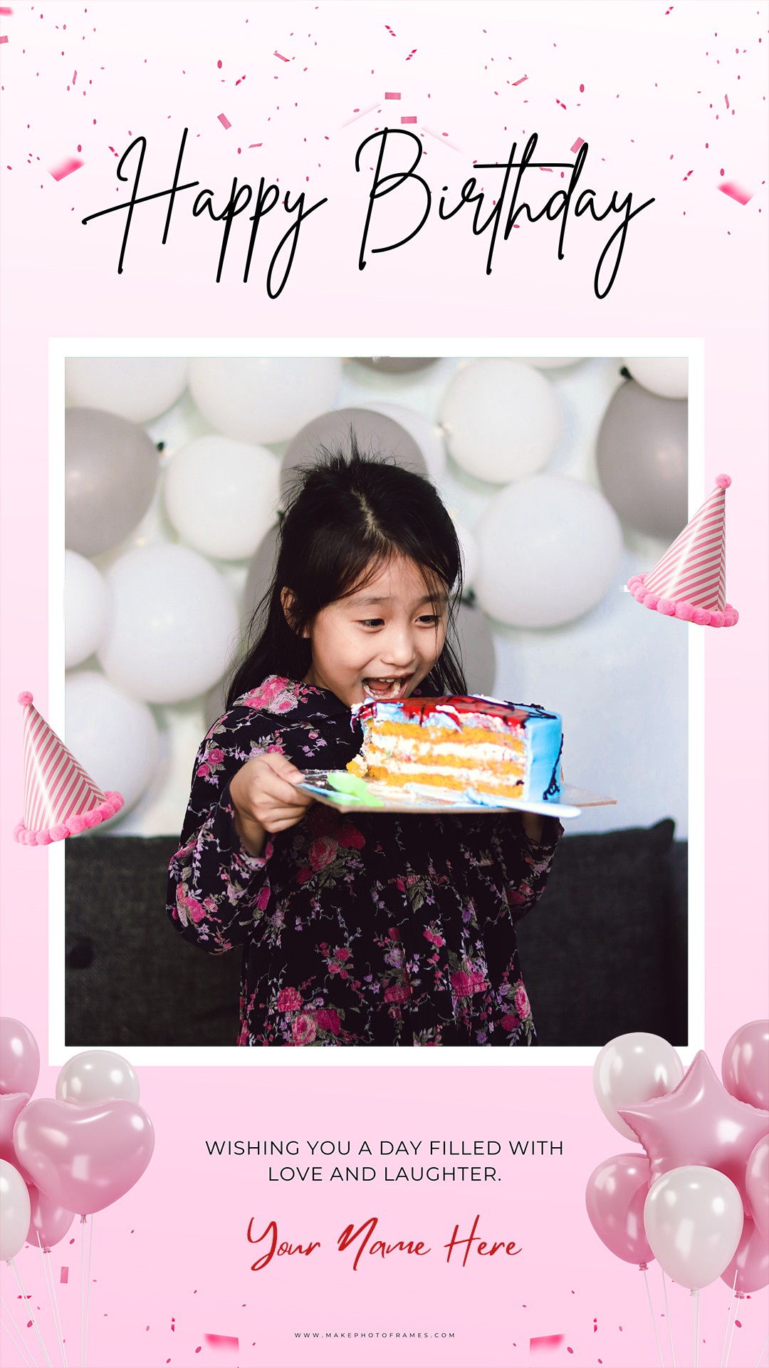 Birthday Wishes For Girl Photo Frame With Name And Photo