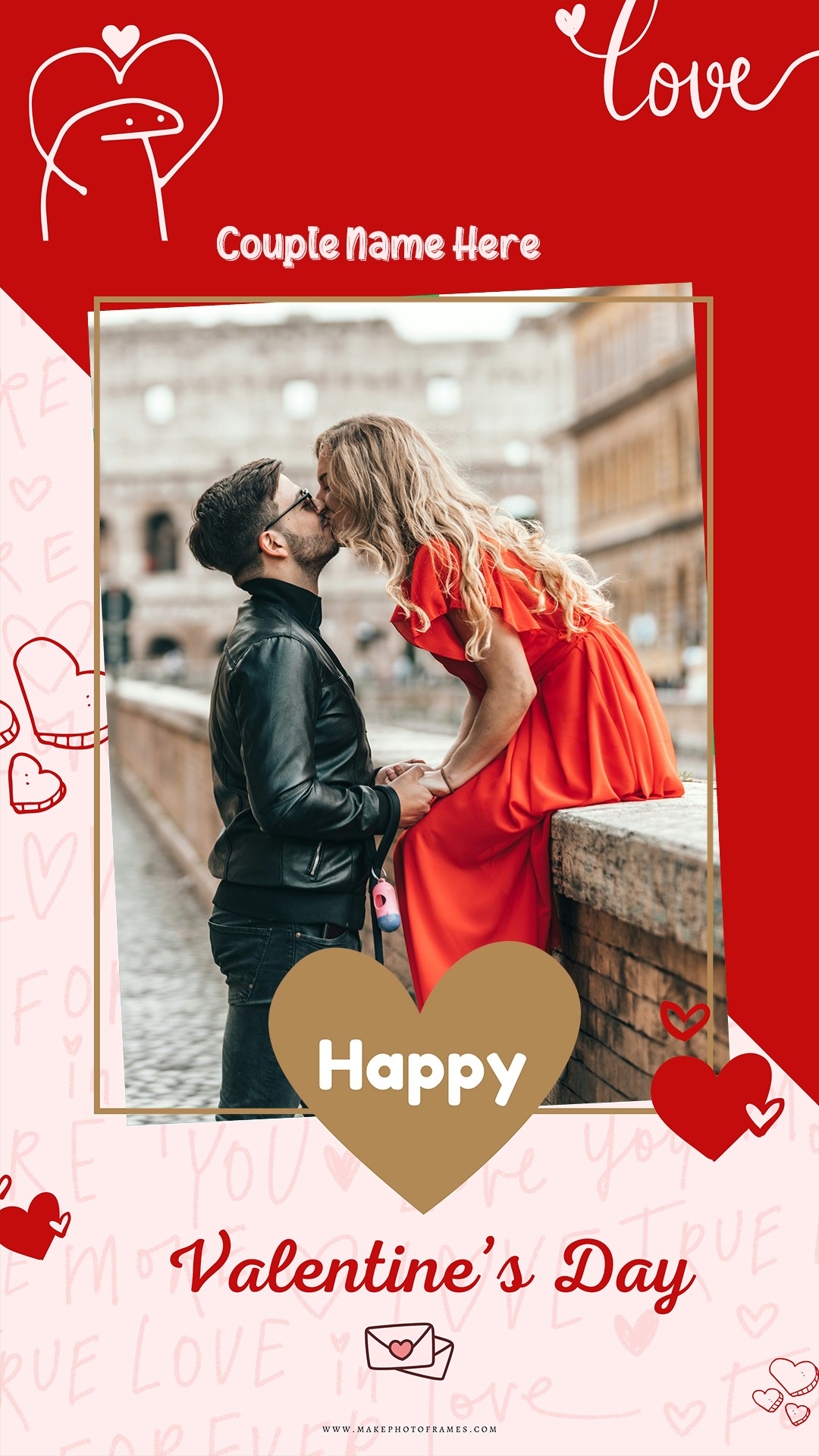 2025 Valentine's Day Couple Custom Pictures Frame With Name